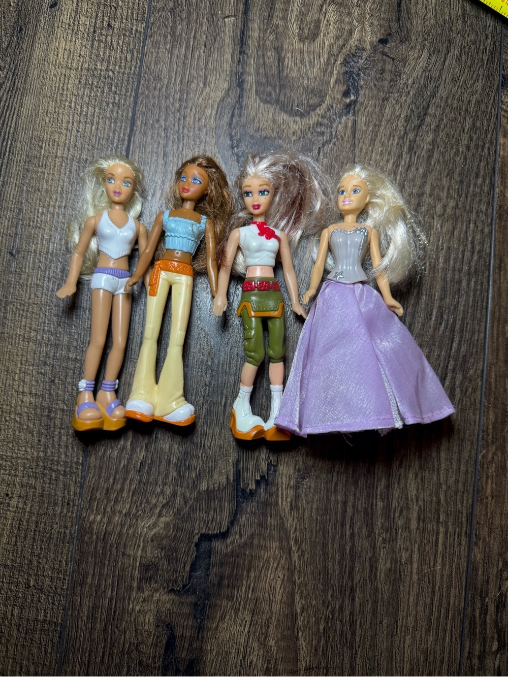 Vintage 2005 McDonald's Happy Meal Barbie Magic of Pegasus Mini Doll Lot of 4